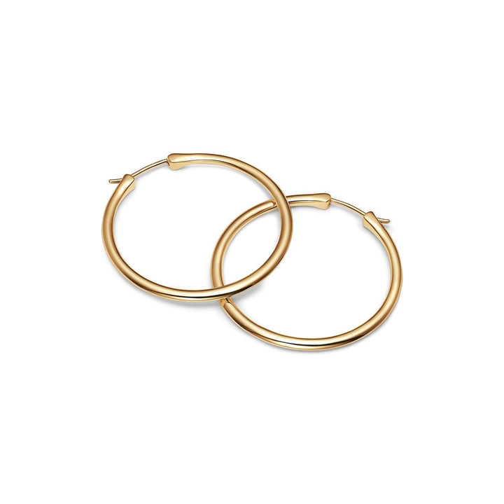 Gold Hoop Earrings Made with Sustainable Gold in NYC