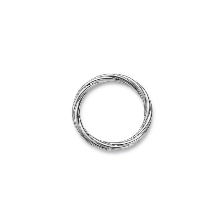 Mare | Eco-Friendly White Gold Twisted Stacking Ring