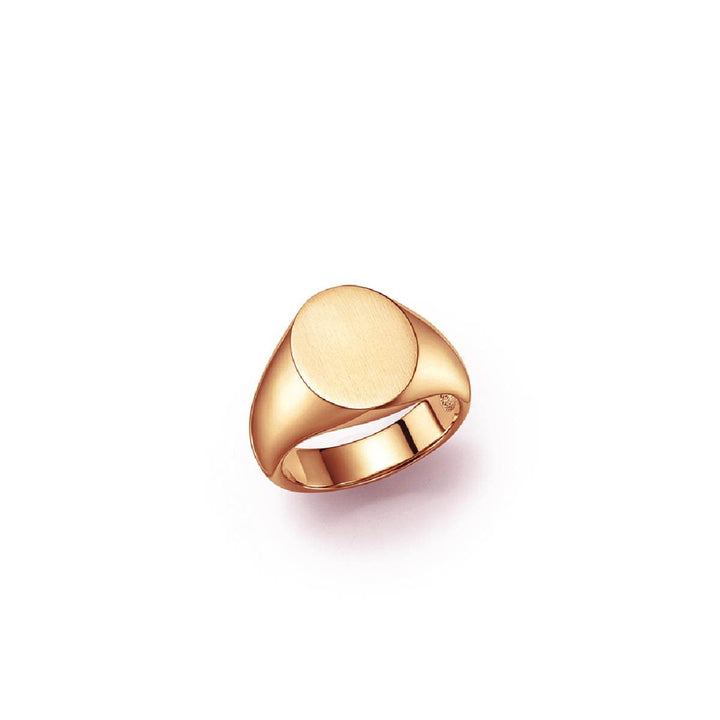 18kt Sustainable Rose Gold Signet Ring Made by FUTURA Jewelry