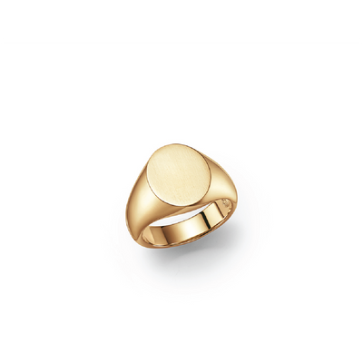 Ecological Gold Signet Ring for Men or Women - Made by FUTURA Jewelry