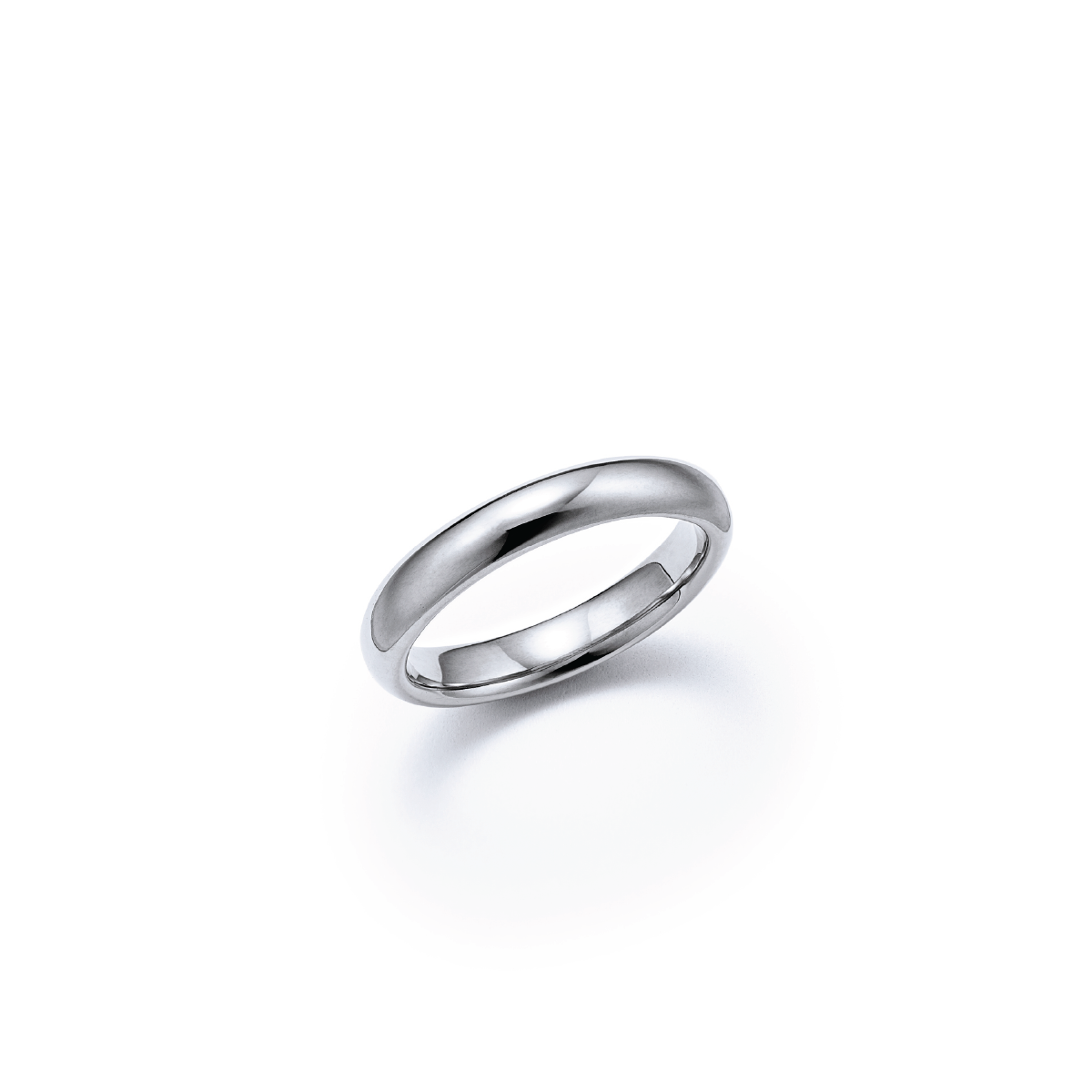 Classic White Gold Wedding Band - Full View
