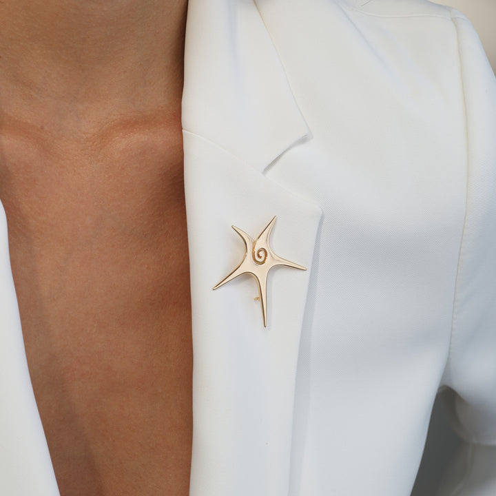 Caracola Conch Shell Brooch