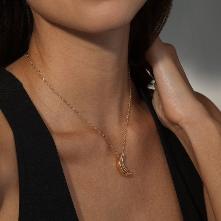 Banana Diamond Charm Pendant