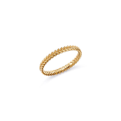 Terra Laurel | Yellow Gold Stacking Band Made with Eco-Friendly Gold