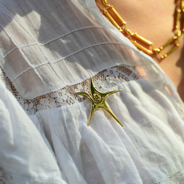Caracola Conch Shell Brooch