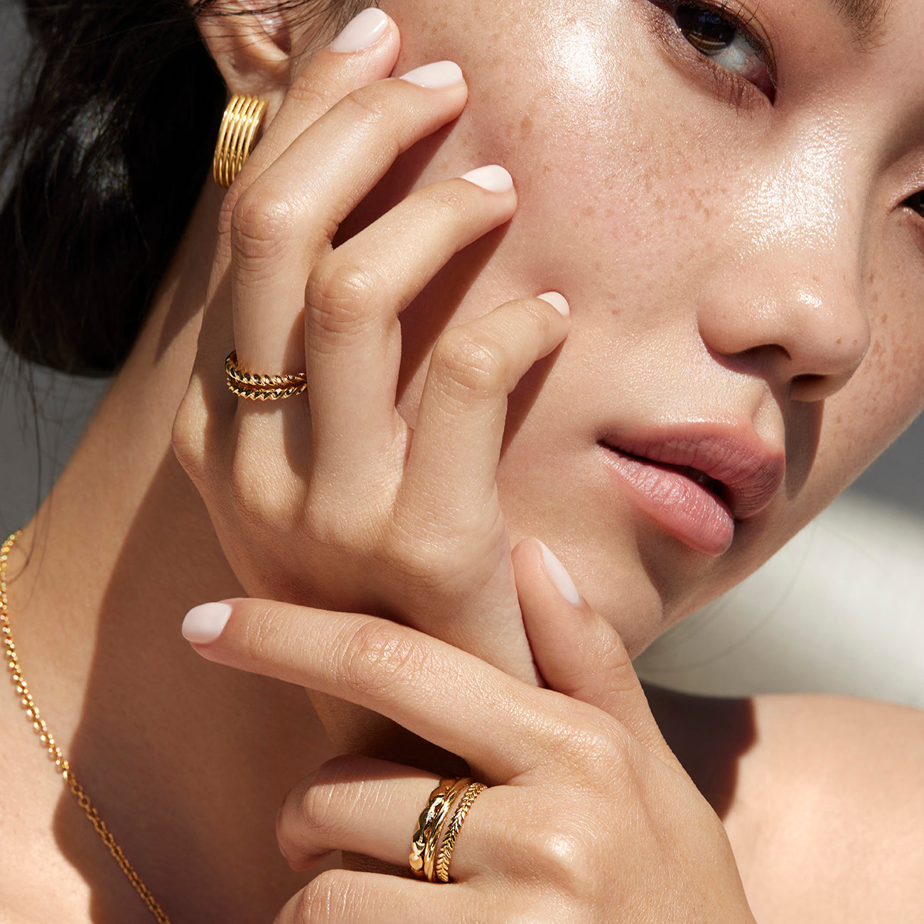 Sole Double Twisted Stacking Ring, Size 6