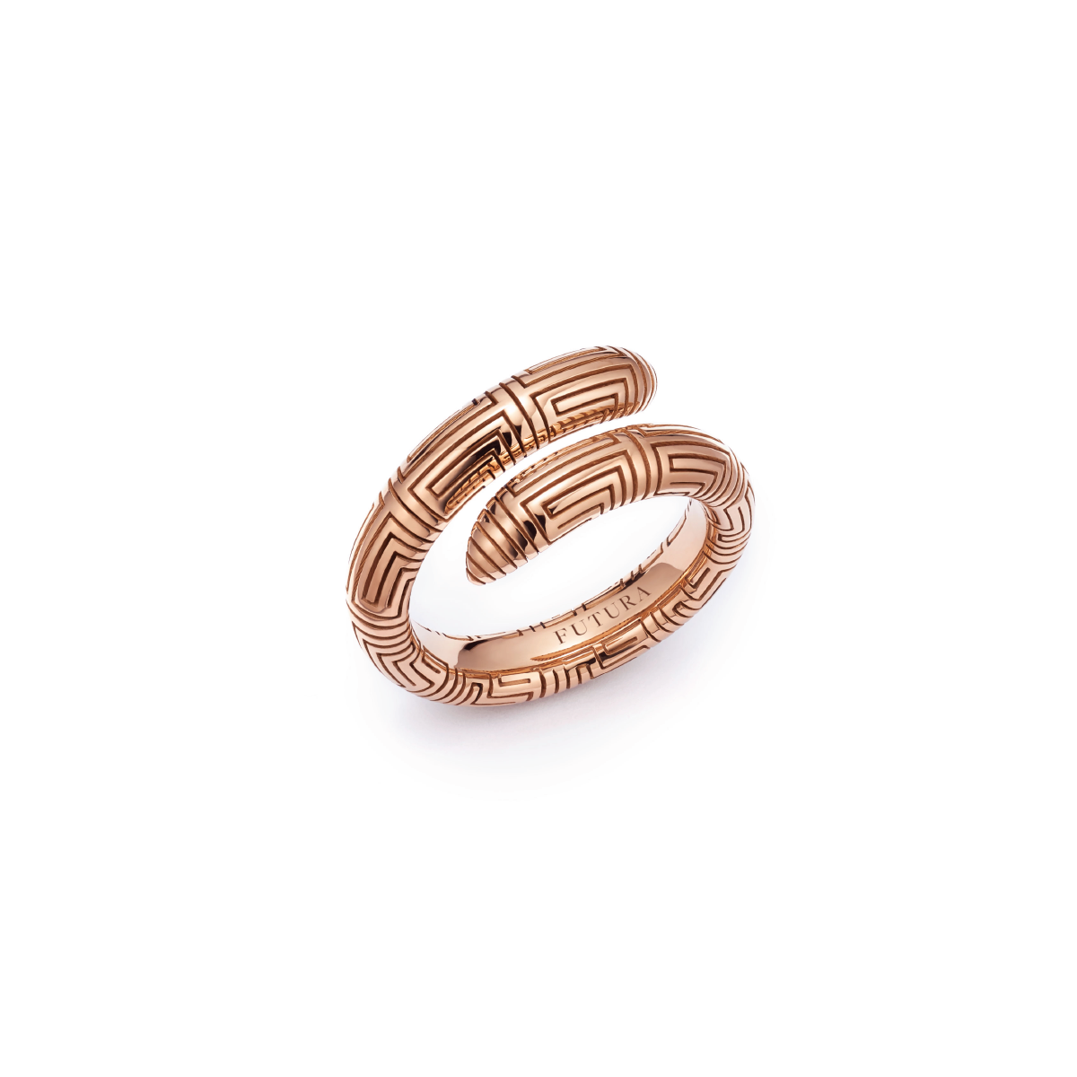 Rose Gold Ring Made with Certified Ecological Gold - 800 BC Ring by FUTURA Jewelry