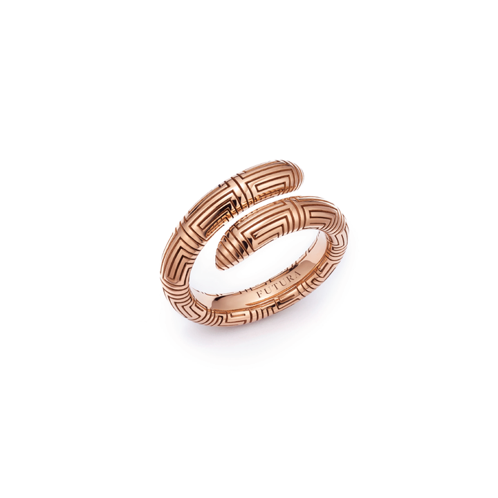 Rose Gold Ring Made with Certified Ecological Gold - 800 BC Ring by FUTURA Jewelry
