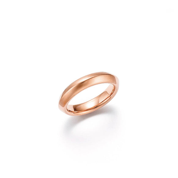 Amore Ridge - 18kt Certified Fairmined Ecological Rose Gold Wedding Ring - Full View