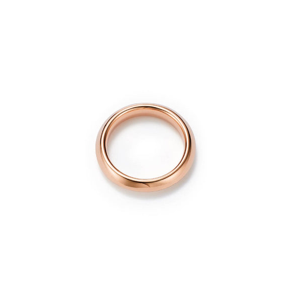 Amore Ridge - 18kt Certified Fairmined Ecological Rose Gold Wedding Ring - Top View