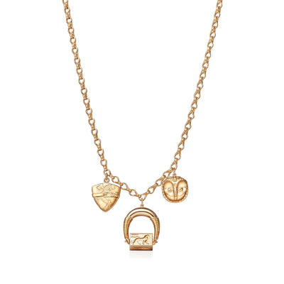 Amulet Gold Necklace Made by FUTURA Jewelry in NYC