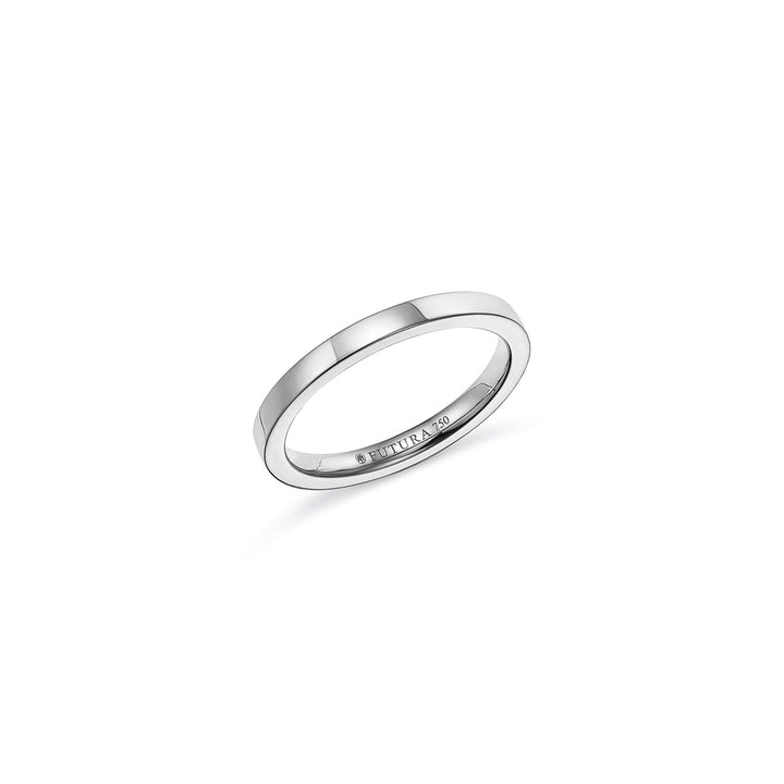 Aria | White Gold Stacking Ring Made in NYC