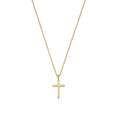 18kt Gold Cross Necklace Made with Sustainable Gold
