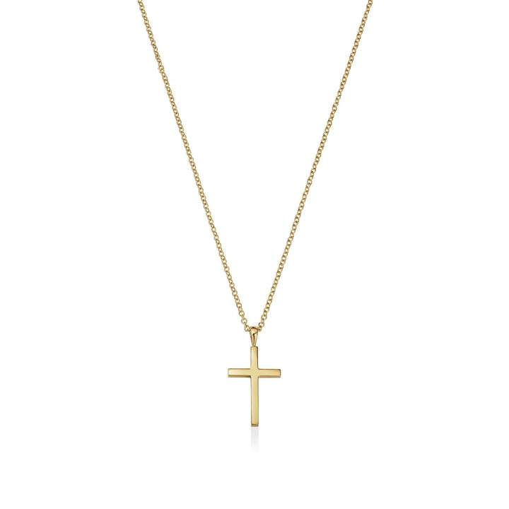 18kt Gold Cross Necklace Made with Sustainable Gold