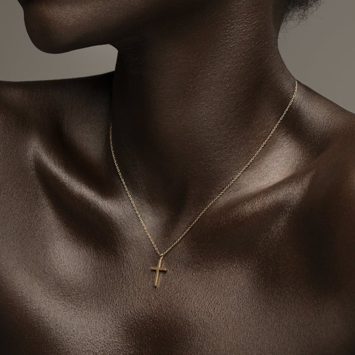 Sustainable Gold Cross Necklace For Women