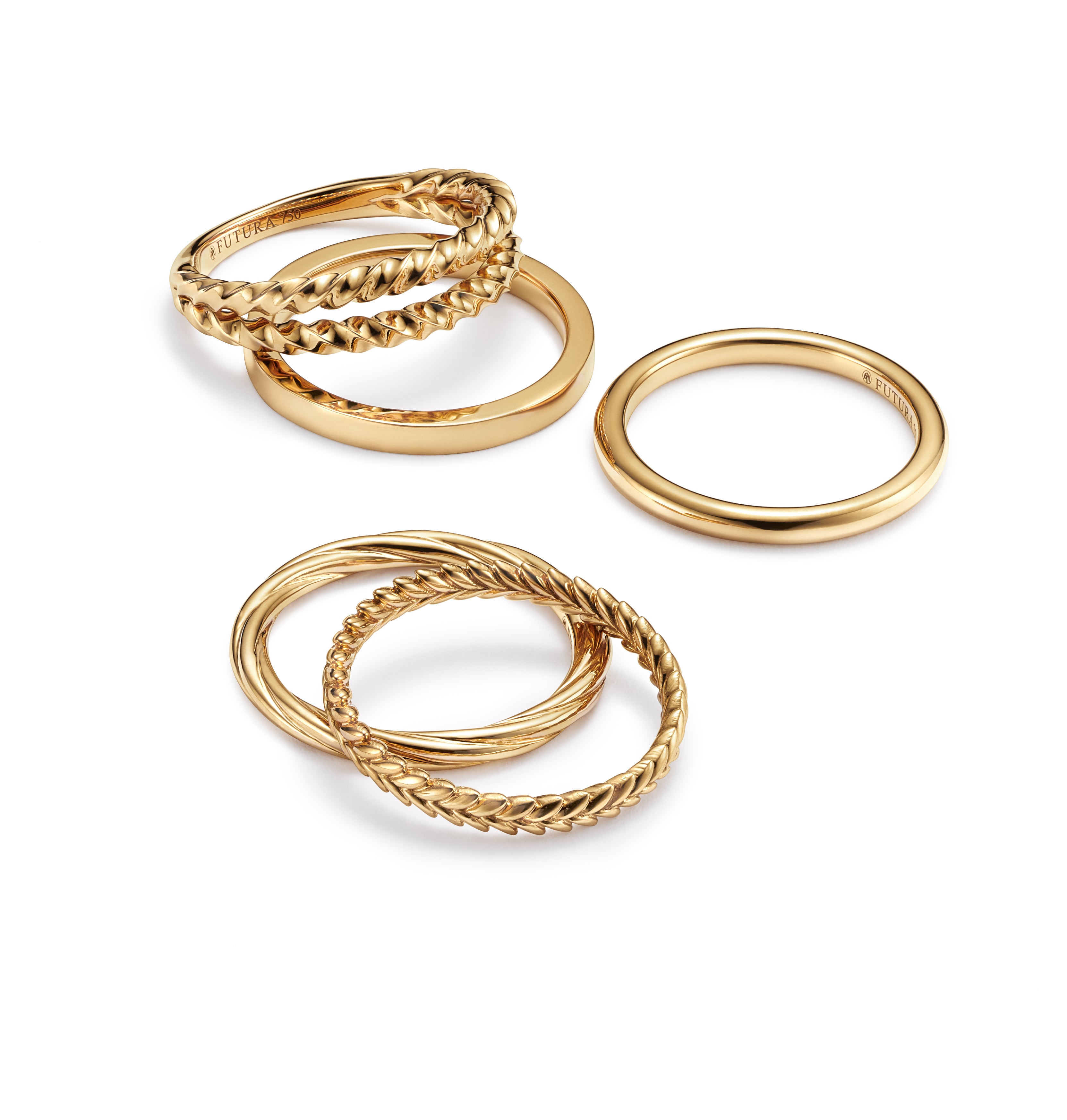 Sole Double Twisted Stacking Ring