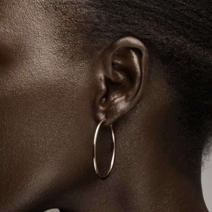 40mm Sustainable Gold Hoop Earrings for Women