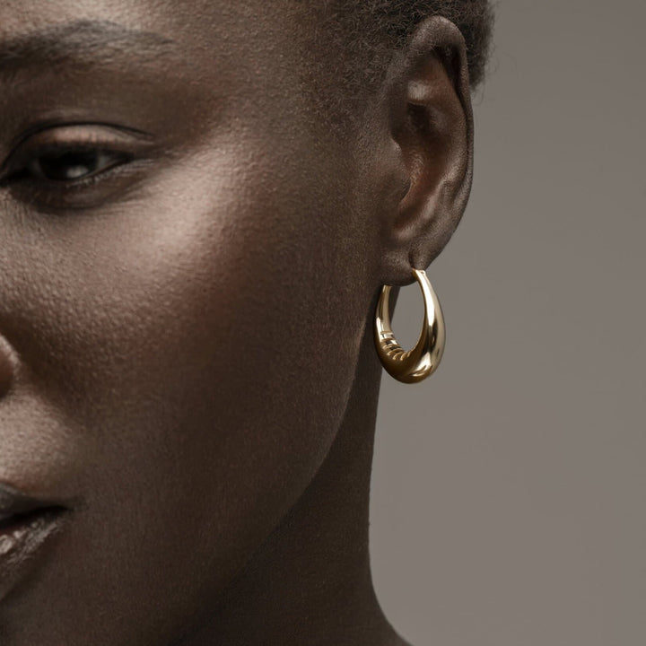 Ecological Gold Hoops for Women - Made in NYC by FUTURA