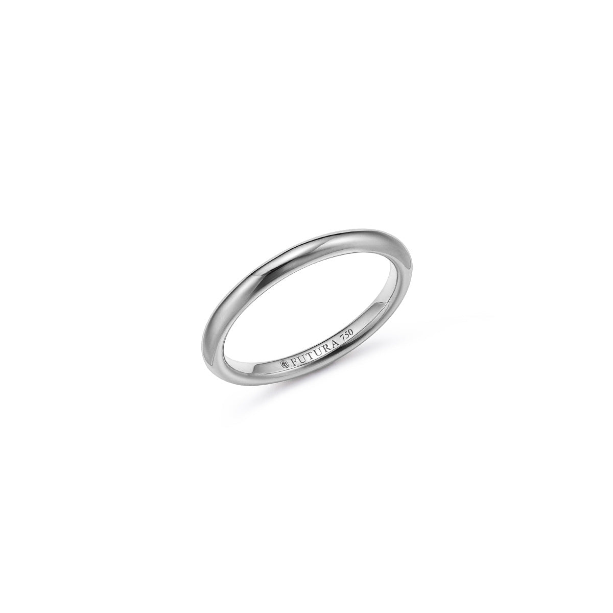 Luna | White Gold Stacking Ring for Men or Women