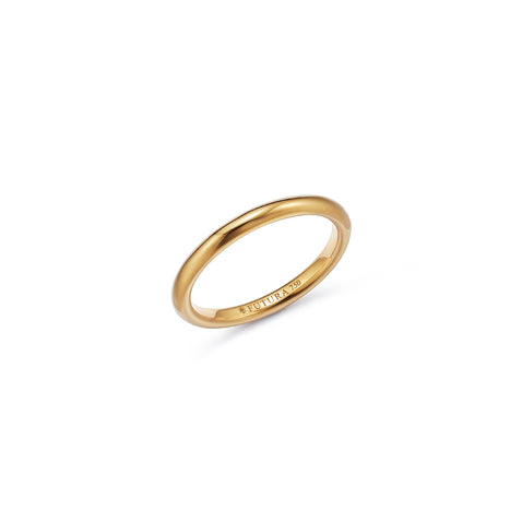 Luna | Yellow Gold Stacking Ring Made in NYC