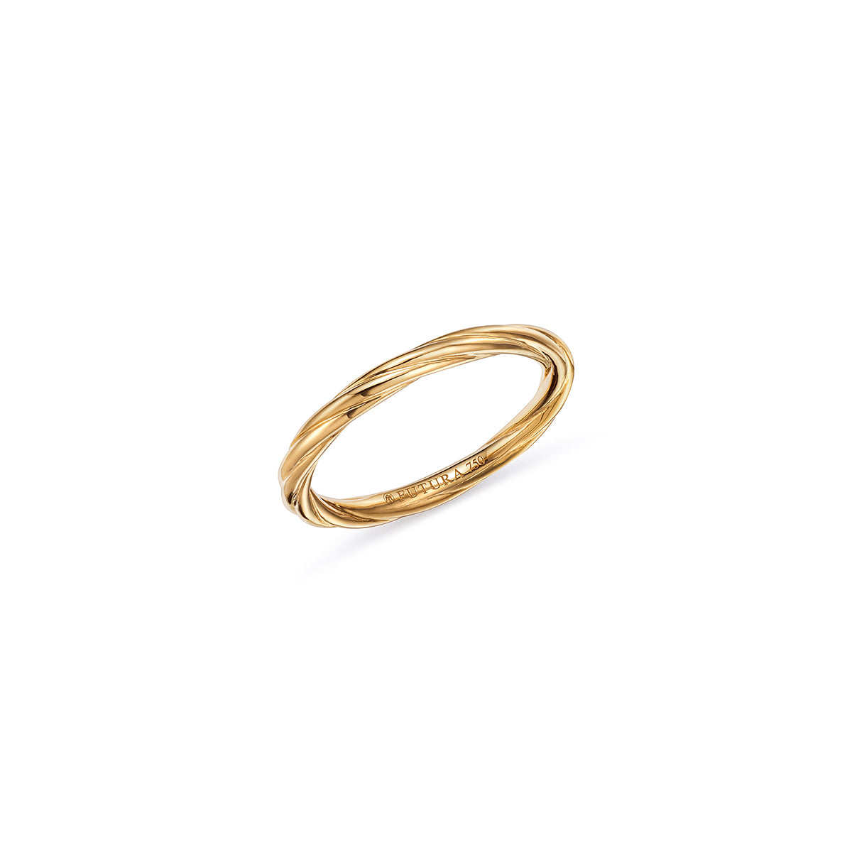 Mare | Twisted Gold Stacking Band by FUTURA Jewelry