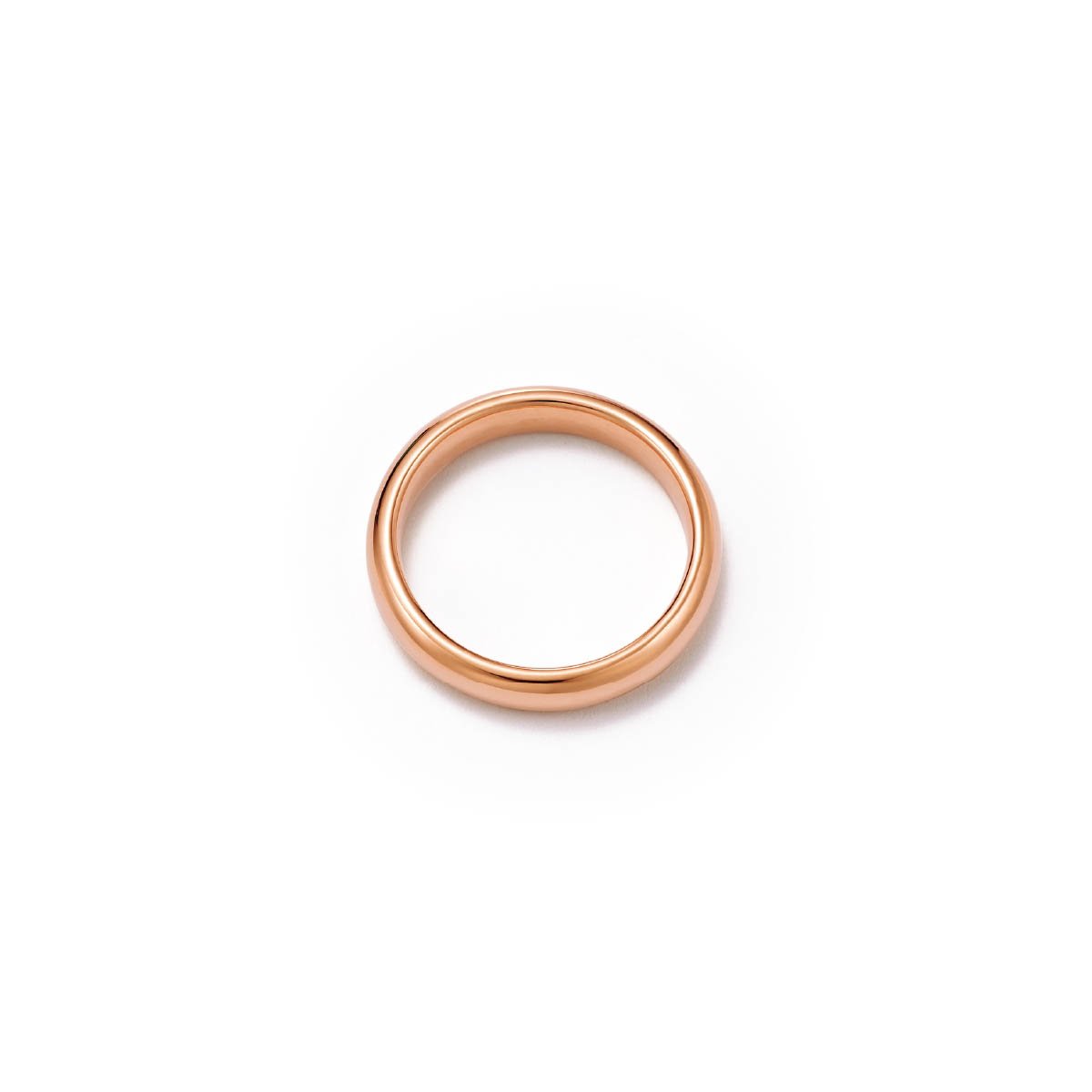 Sincerity Classic 18kt Certified Fairmined Ecological Rose Gold Wedding Ring - Top View