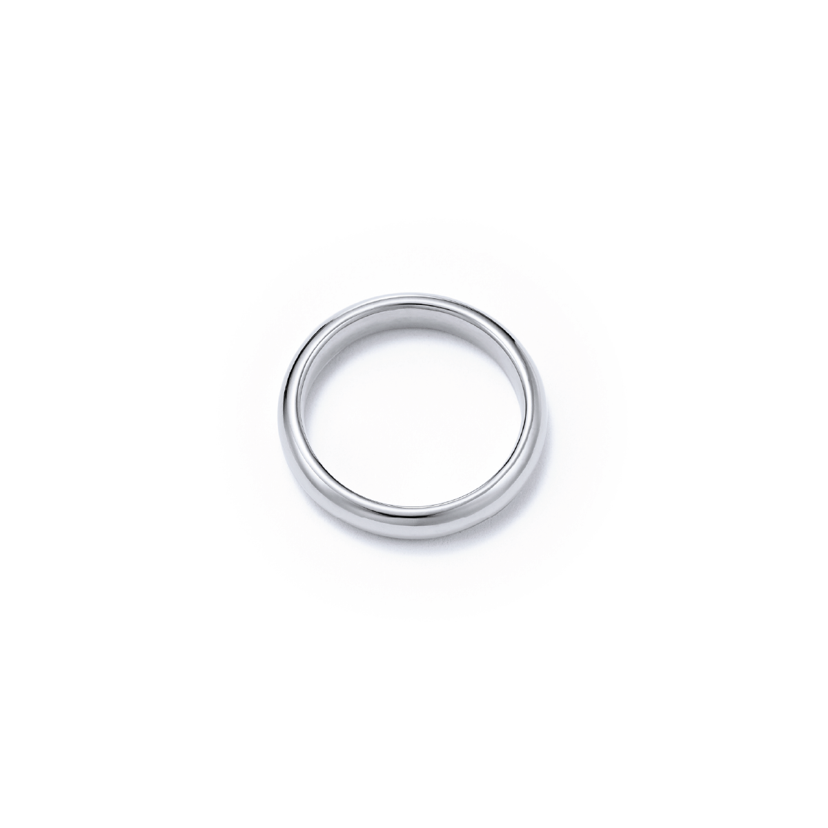 Classic White Gold Wedding Band - Top View