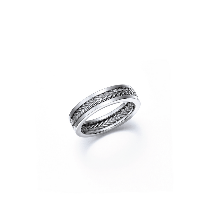 Eco-Friendly White Gold Wedding Band - Full View