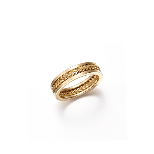 Sustainable Gold Wedding Ring / Wedding Band by FUTURA - Full View