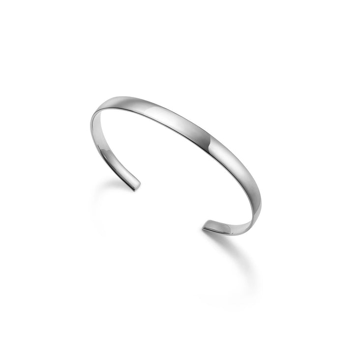 White Gold Cuff Bracelet Made with Eco-Friendly Gold in NYC