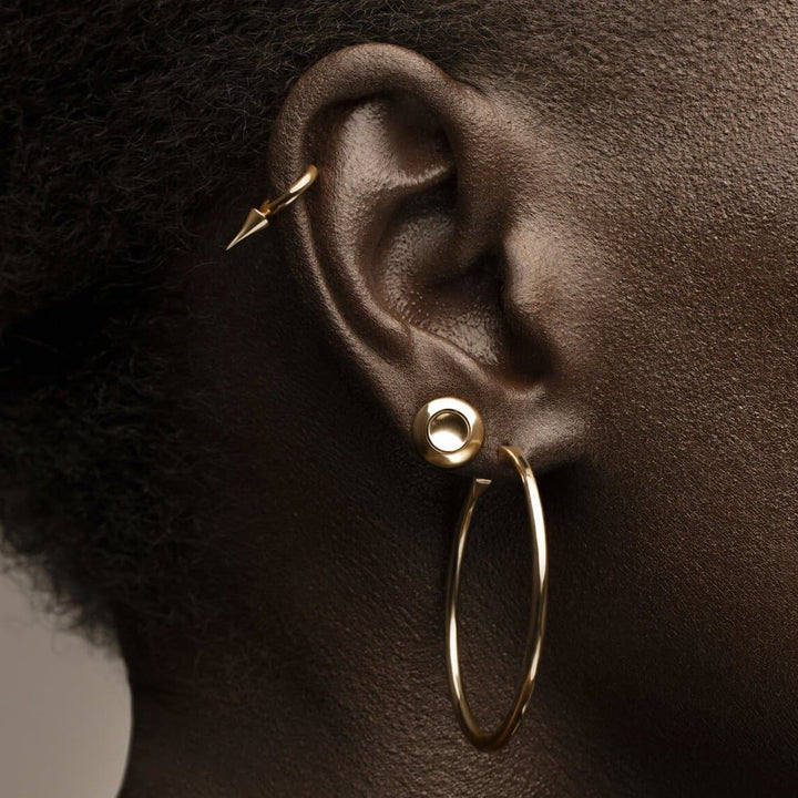 Sustainable Gold Earrings Made by FUTURA in NYC