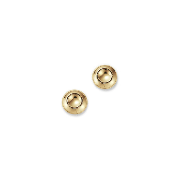 9mm Gold Stud Earrings Handcrafted in NYC