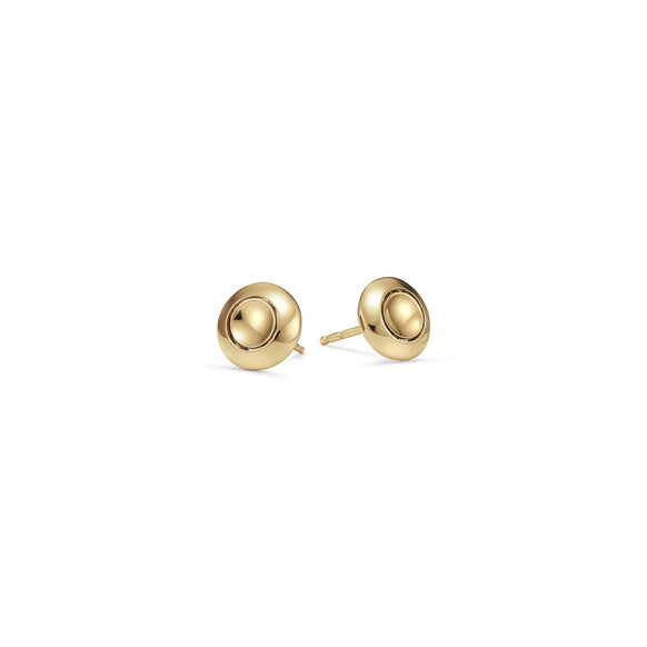 9mm Gold Studs Made with Ecological Gold
