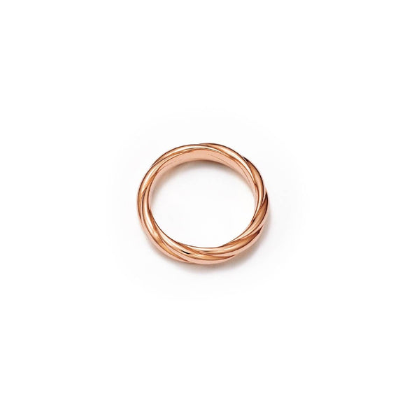 Eco-Friendly Rose Gold Wedding Band- Top View