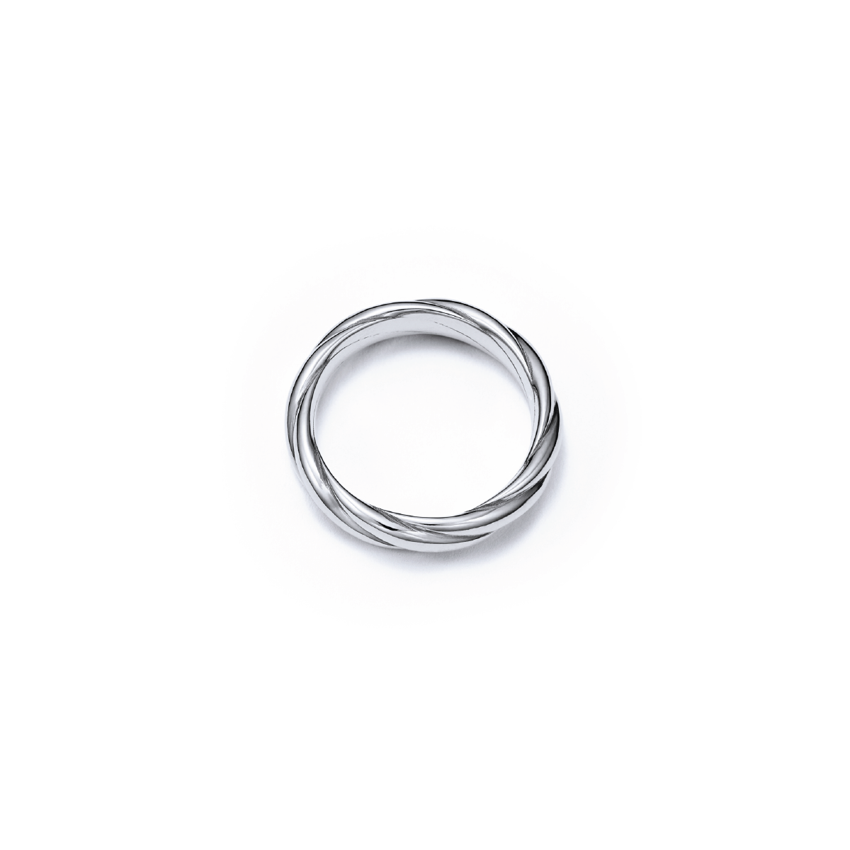 White Gold Wedding Ring / Wedding Band - Top View