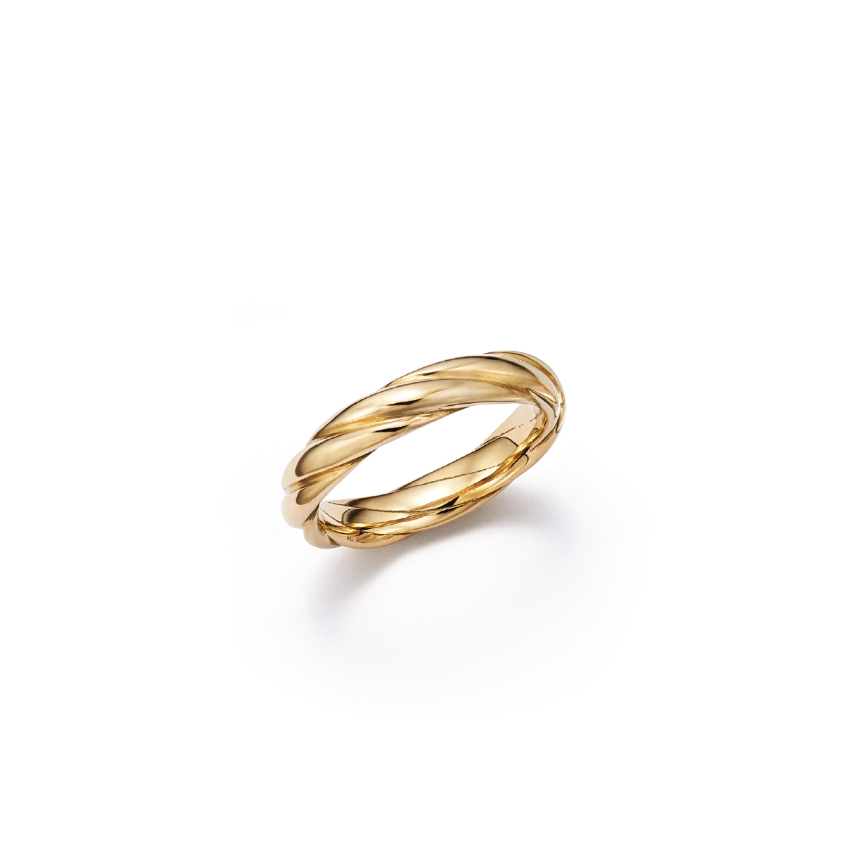 Tenderness Woven 18kt Certified Fairmined Ecological Gold Wedding Ring - Full View