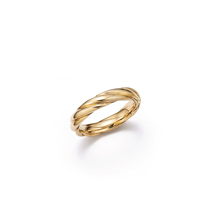 Tenderness Woven 18kt Certified Fairmined Ecological Gold Wedding Ring - Full View