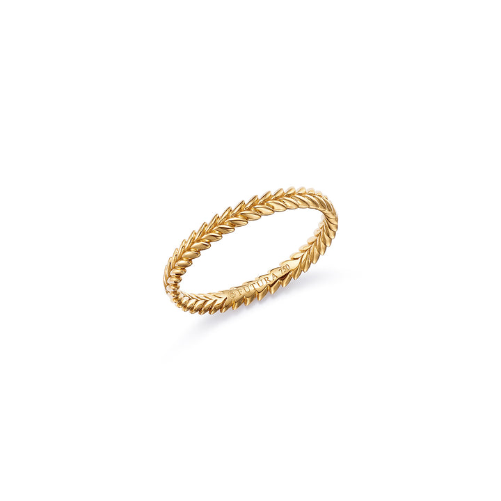 Terra Laurel | Yellow Gold Stacking Band Made with Eco-Friendly Gold