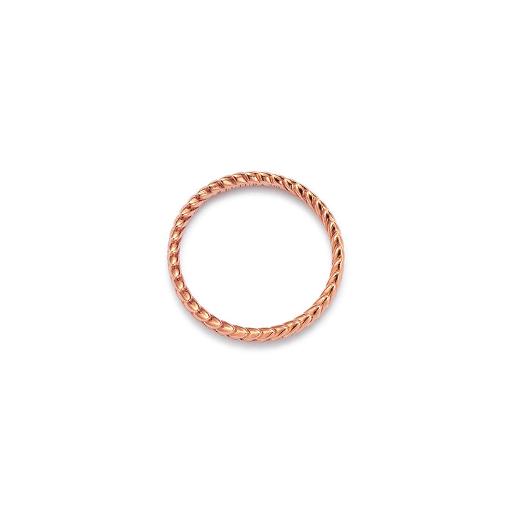 Terra Laurel | Stacking Ring Made with Ecological Rose Gold 