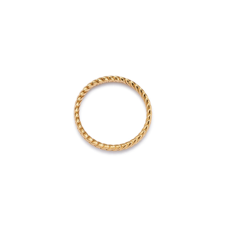 Terra Laurel | Stacking Ring Made with 18kt Yellow Ecological Gold