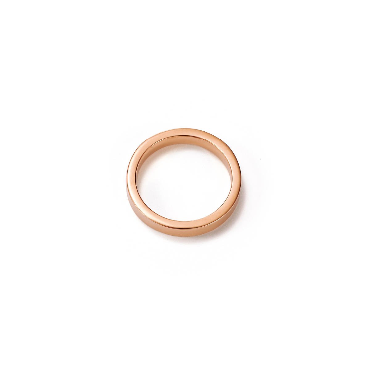 18kt Sustainable Rose Gold Wedding Band - Top View