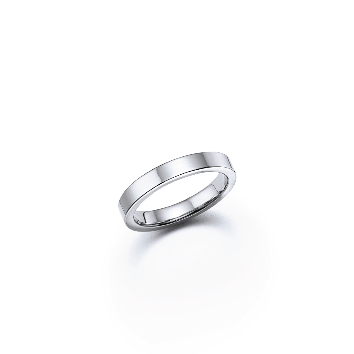 Sustainable White Gold Wedding Band - Full View