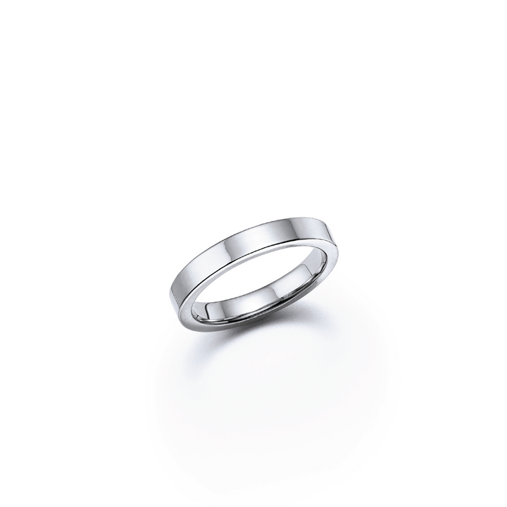 Sustainable White Gold Wedding Band - Full View
