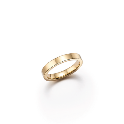 Classic Gold Wedding Band / Wedding Ring for Man or Woman - Full View