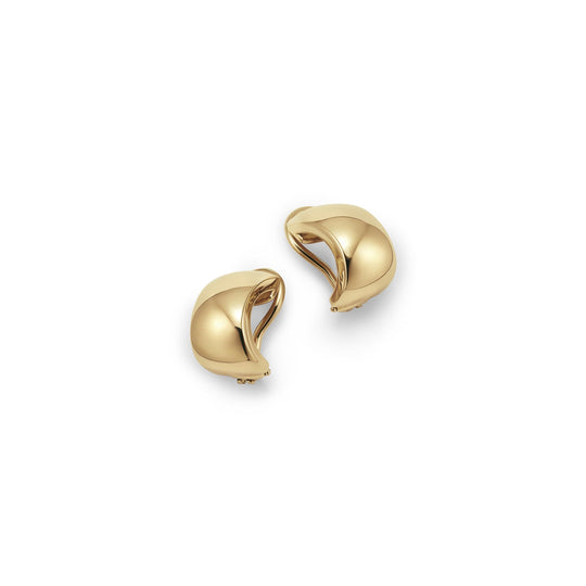 Uptown Earrings  - Sustainable Gold Huggie Hoops by FUTURA