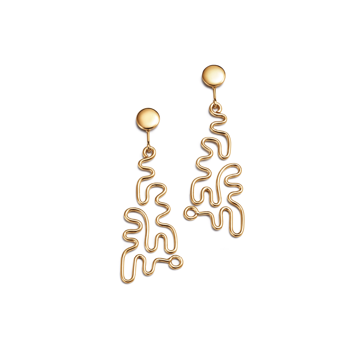 Gold Puzzle Earrings Made with Sustainable Gold